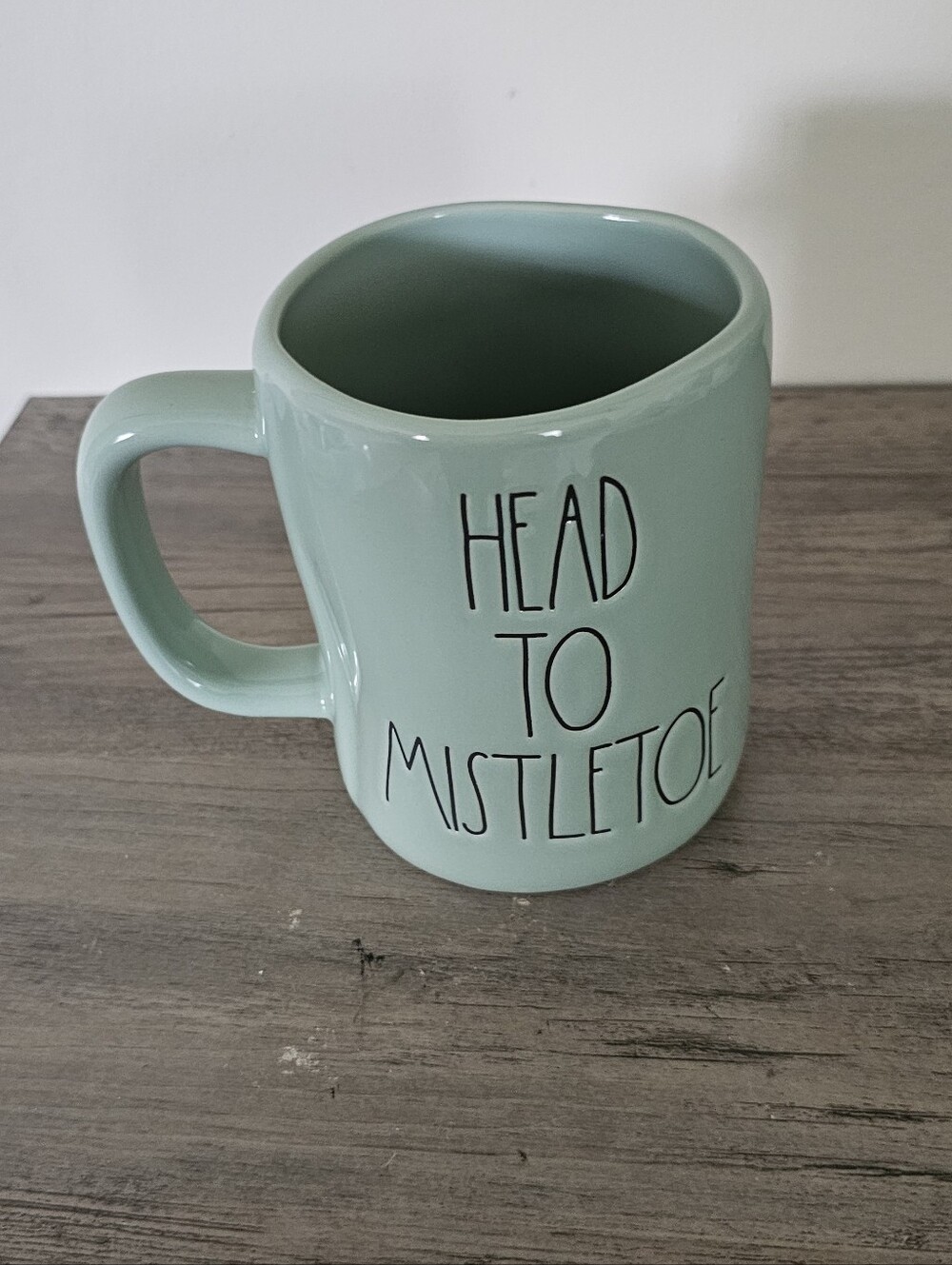 Christmas themed Mug I love you from head to Mistletoe Green Holiday Cup
